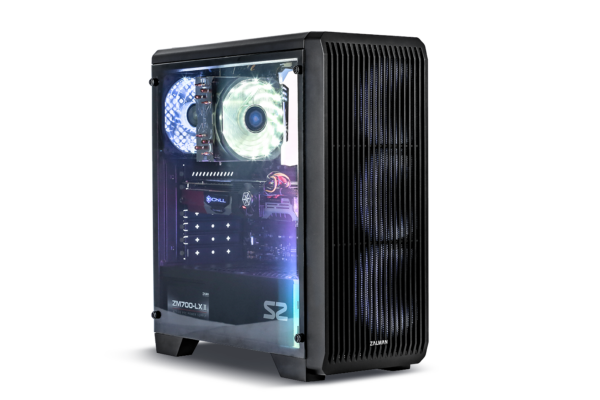 CARCASA Zalman „S2”, middle tower, gaming, fara sursa, suporta 8xfan, 1xfan inclus, PSU shroud, USB 3.1 gen1 x 1, USB 2.0 x 2, audio+mic, 7 sloturi expansiune, negru, „S2” (timbru verde 0.08lei)