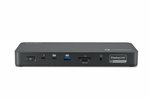 DOCKING Station KENSINGTON universal, conecPC USB-C, Thunderbolt 4, USB-A 3.1×3, USB Type Cx1, Thunderbolt 4, HDMI v2.0, DP v1.4×1, DP v1.2×2, RJ-45, NB 96 W, SD,microSD,Audio,negru „SD5920T” „K35234EU” (timbru verde 0.18 lei)