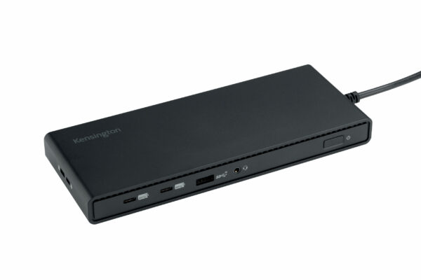 DOCKING Station KENSINGTON universal, conectare PC USB Type C, USB Type C x 2, USB-A 3.2 x 3, porturi video HDMI v2.1 x2, DP x1, RJ-45, negru, „SD4842P”, „K32810EU” (timbru verde 0.18 lei)