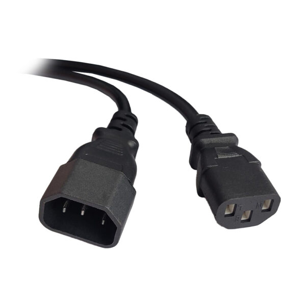 CABLU alimentare Spacer prelungitor, 1.8m, intrare C14, iesire C13, 6A, negru, „SPPW-C14-C13-6A-1.8” (timbru verde 0.18 lei)