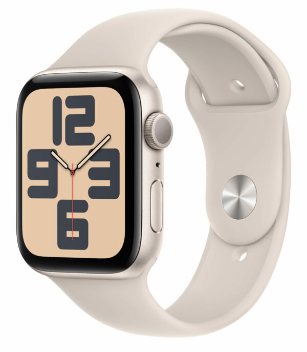 Smartwatch Watch SE GPS 44mm Starlight Aluminium Case with Sport Band S/M Starlight „MRE43” (timbru verde 0.18 lei)