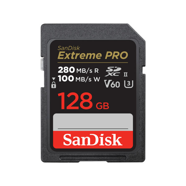Card memorie PRO 128GB V60 UHS-II SD CARDS/280/100MB/S V60 C10 UHS-II „SDSDXEP-128G-GN4IN” (timbru verde 0.03 lei)