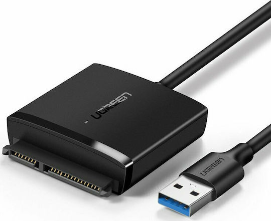 ADAPTOR USB Ugreen, „CM257″ 2.5” SATA la USB 3.0, viteza max 6 Gb/s, nu include adaptor DC 12V, negru „60561” (timbru verde 0.18 lei) – 6957303865611