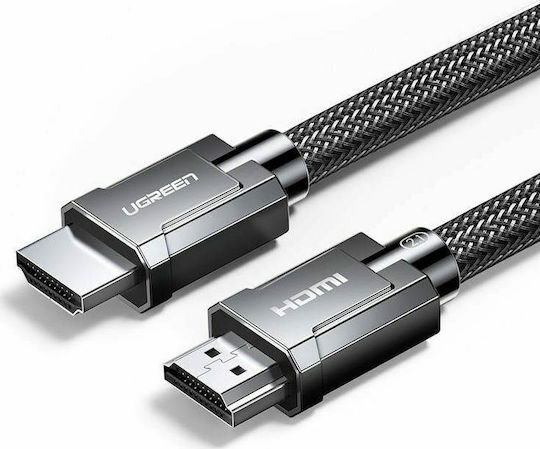 CABLU video Ugreen, „HD135” HDMI (T) la HDMI (T), HDMI 2.1, 8K la 60Hz, lungime 3m, braided, aliaj zinc, negru „80602” (timbru verde 0.08 lei) – 6957303886029
