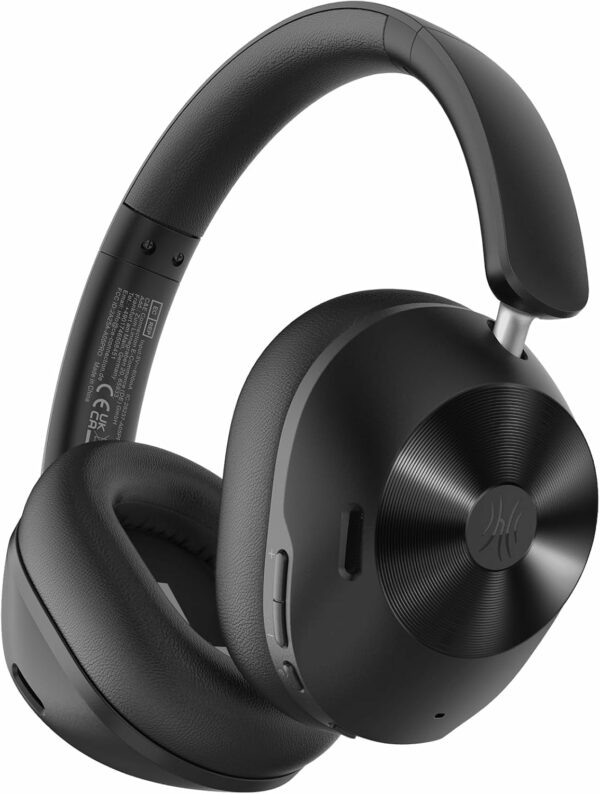 Casti OneOdio „A5”, Over-Ear, utilizare multimedia, Bluetooth 5.4 | fir Jack 3.5mm, multi-point connection, hybrid ANC, pana la 75 de ore, pliabile, difuzor 40mm, negru, „A5-Black” (timbru verde 0.8 lei) –