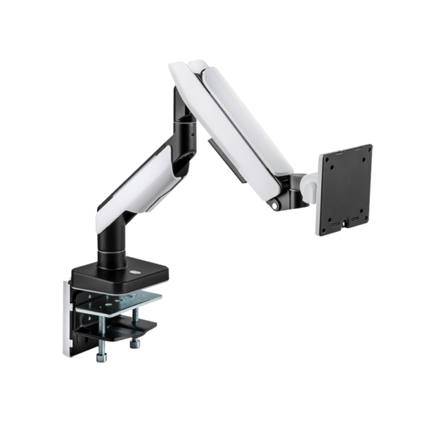 SUPORT de birou LOGILINK, pt 1 TV/monitor plat, diag. max 49 inch, rotatie, inclinare, orizontala, verticala, max 20 Kg, gas spring, negru-gri, „BP0162”