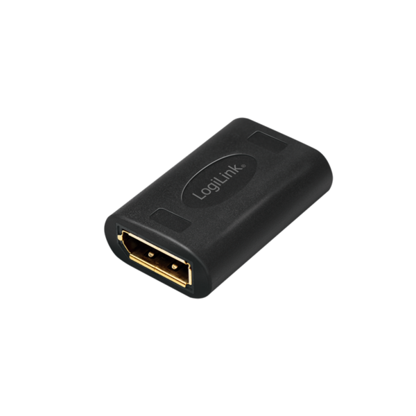 ADAPTOR video LOGILINK, DisplayPort (M) la DisplayPort (M), conectori auriti, rezolutie maxima 8K (7680 x 4320) la 60 Hz, plastic, alb, „CV0145” (timbru verde 0.03 lei)