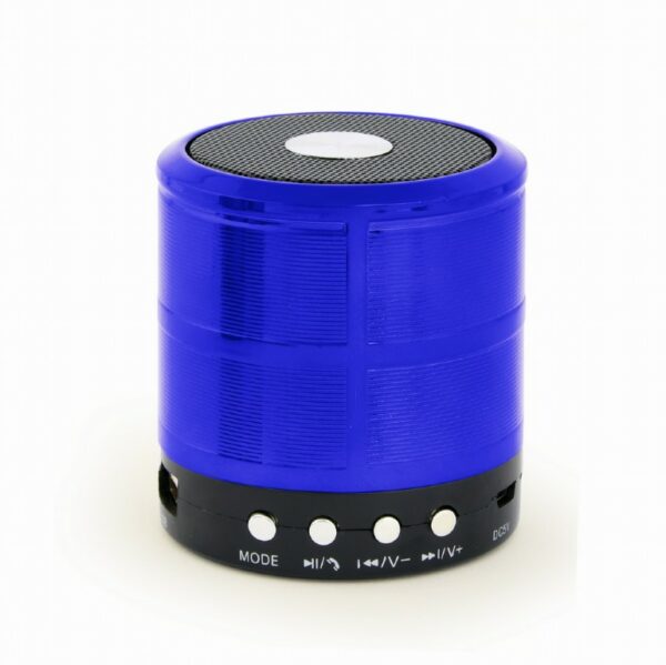 BOXE GEMBIRD portabile bluetooth, RMS: 3W, baterie 400mAh, microSD, BT v2.1, 61x50mm, 240 grame, blue, „SPK-BT-08-B” (timbru verde 0.03 lei)