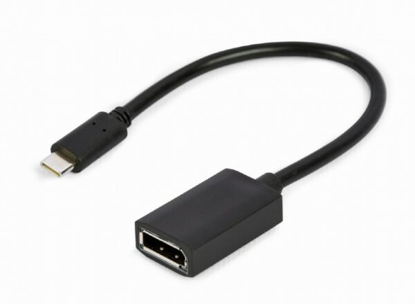 CABLU video GEMBIRD, adaptor USB 3.1 Type-C (T) la DisplayPort (M), 15cm, rezolutie maxima 4K UHD (3840 x 2160) la 60 Hz, negru, „A-CM-DPF-02” (timbru verde 0.18 lei)