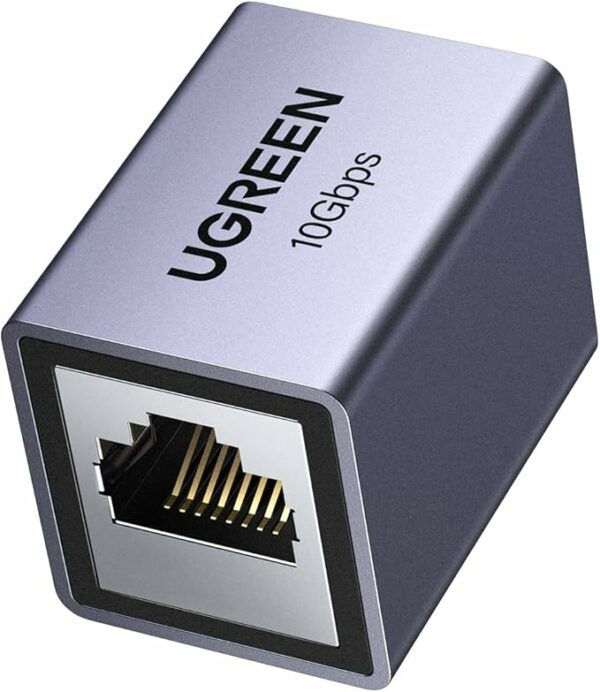 CUPLA RJ-45 Ugreen, „NW261” pt. cablu UTP, Cat6/Cat7, RJ-45 (M), viteza maxima 10 Gbps, metalic, gri „15117” – 6941876211173