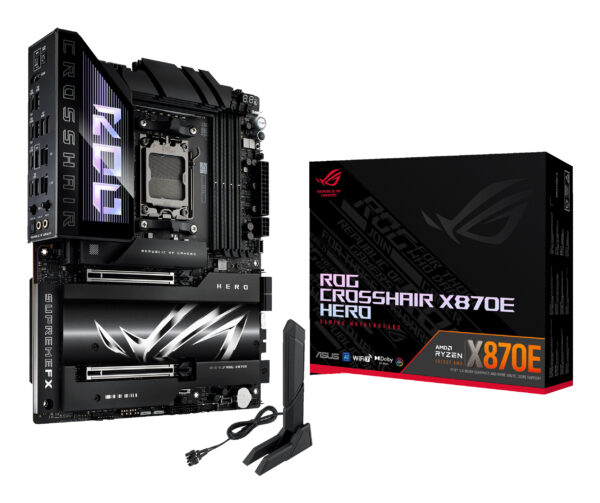 Placa de baza ROG CROSSHAIR X870E HERO, AMD X870E, Socket AM5, ATX „90MB1IE0-M0EAY0”
