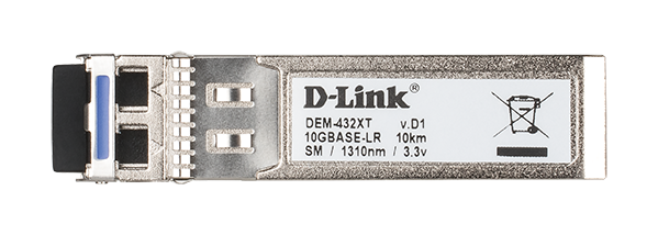 TRANSCEIVER SFP+ D-LINK, Multi-mode, conector duplex LC, Ethernet 802.3ae, 10GBase-LR SFP+ „DEM-432XT”