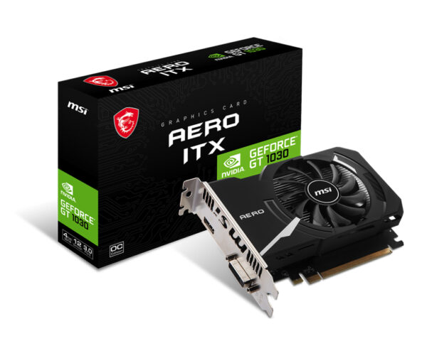 MSI GeForce GT 1030 AERO ITX 4GD4 OC „GEFORCE GT 1030 AERO ITX 4GD4 OC”