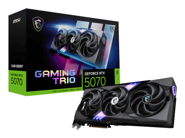 Placa video GeForce RTX 5070 12G GAMING TRIO OC, GDDR7, 192-bit, Negru „GeForce RTX 5070 12G GAMING TRIO OC”