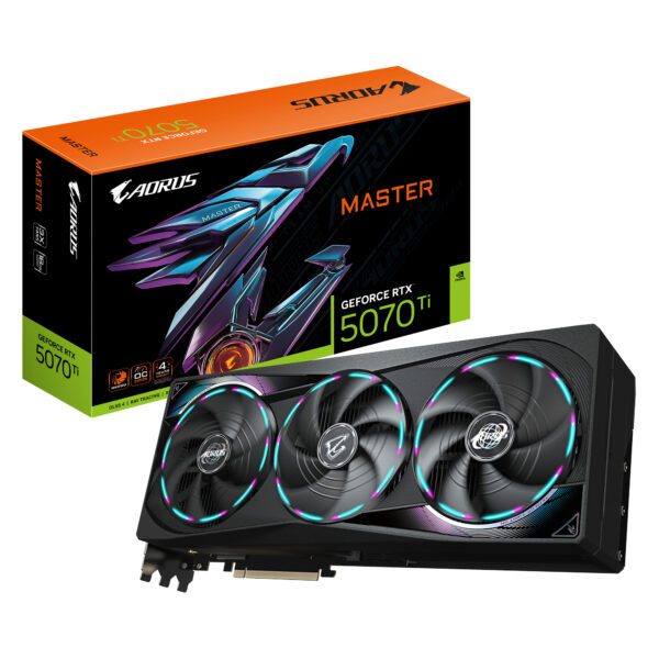 Placa video Aorus GeForce RTX 5070 Ti Master 16G, 16384 MB GDDR7 „GV-N507TAORUS M-16GD”