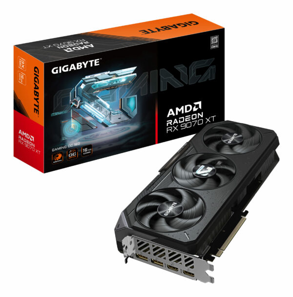 Placa video Radeon RX 9070 XT GAMING OC 16GB GDDR6 Graphics Card, RDNA4, 4096 Streams, TBC MHz Boost „GV-R9070XTGAMING OC-16GD”