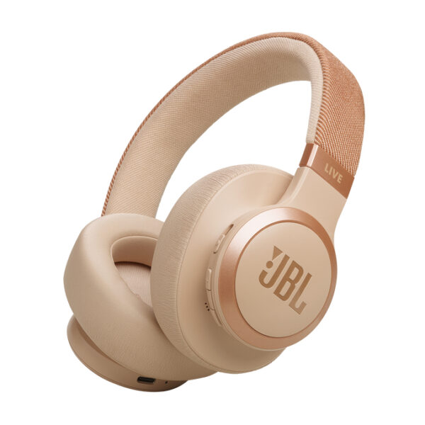 Casti audio wireless over-ear LIVE 770NC, True Adaptive NC, Bluetooth, Multi-Point, Nisip „JBLLIVE770NCSAT” (timbru verde 0.18 lei)