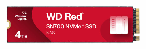 WD Red SSD SN700 NVMe 4TB M.2 2280 PCIe Gen3 8Gb/s internal drive for NAS devices „WDS400T1R0C-68BDK0”