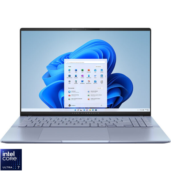ASUS Vivobook S 16 Intel Core Ultra 7 16inch 3K 16GB 1TB M.2 NVMe PCIe 4.0 SSD Intel Arc Graphics W11P 2Y Mist Blue „S5606CA-RI146X” (timbru verde 4 lei)
