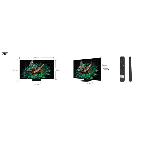 Mini LED TV 4K 75(190cm) TCL 75C765 „75C765” (timbru verde 15 lei)