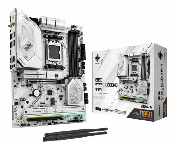 Placa de baza ASRock B850 Steel Legend WiFi AM5 ATX HDMI DDR5 „90-MXBQS-A0UAYZ”