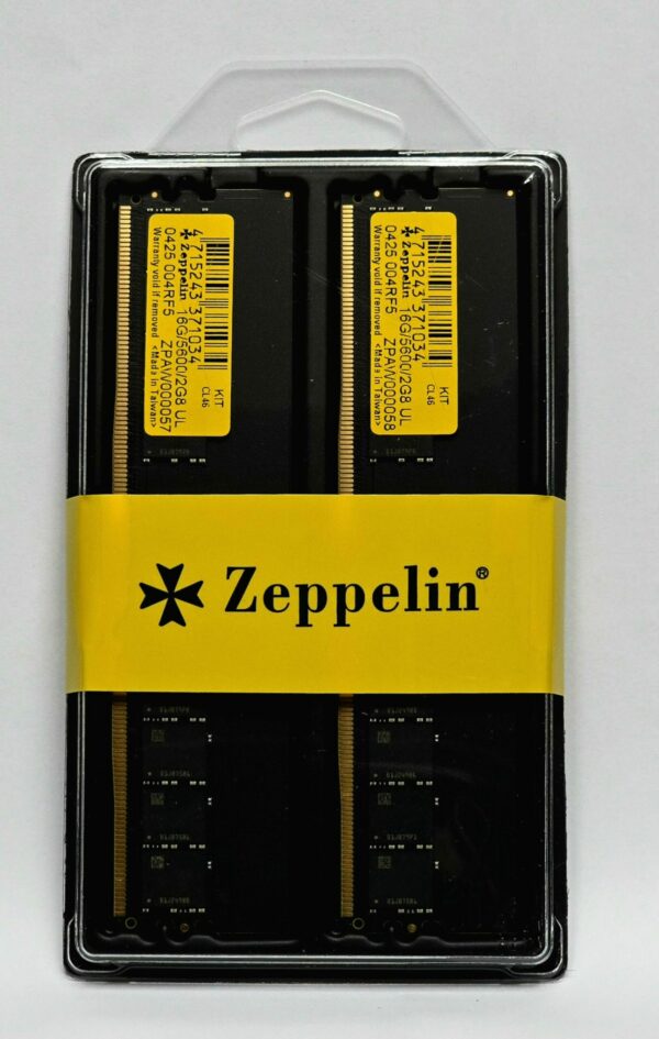 Memorie DDR Zeppelin, DDR5 32GB frecventa 5600 Mhz (kit 2x 16GB) dual channel kit (retail) „ZE-DDR5-32G5600-KIT”