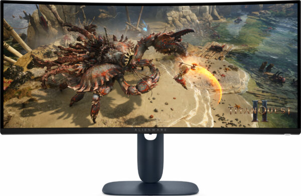 DELL Alienware 34 Curved Gaming Monitor AW3425DWM, 34″ WQHD 3440×1440 at 180Hz, 1 ms, 400 cd/m2(peak), 3000:1, 2xHDMI, DP 1.4, USB 5Gbps Type-A,1 USB 5Gbps Type-B, „AW3425DWM-05” (timbru verde 7 lei)