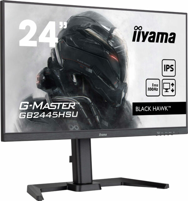 IIYAMA Monitor LED GB2445HSU-B2 23.8″ 1920×1080 100Hz 300cd 1300:1 1ms HDMI DP USB Tilt HAS „GB2445HSU-B2” (timbru verde 7 lei)