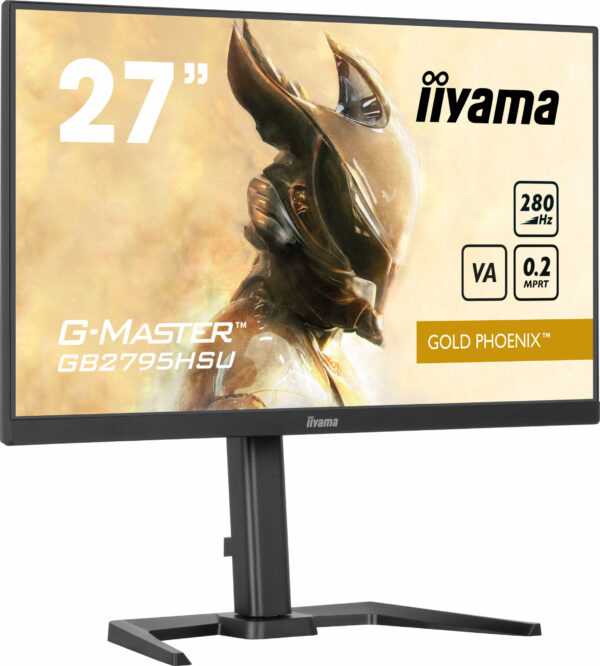 27inch Fast VA Gaming G-Master Gold Phoenix Free Sync Premium 1920×1080 at280Hz 300cd 4000:1 HDMI DP Speakers USB Black Tuner 15cm Height Stand „GB2795HSU-B1” (timbru verde 7 lei)