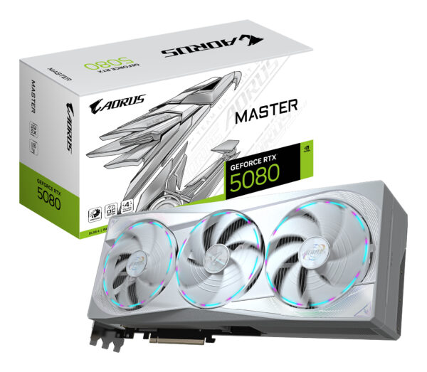 GIGABYTE AORUS GeForce RTX 5080 MASTER ICE 16GB „GV-N5080AORUSM ICE-16GD”