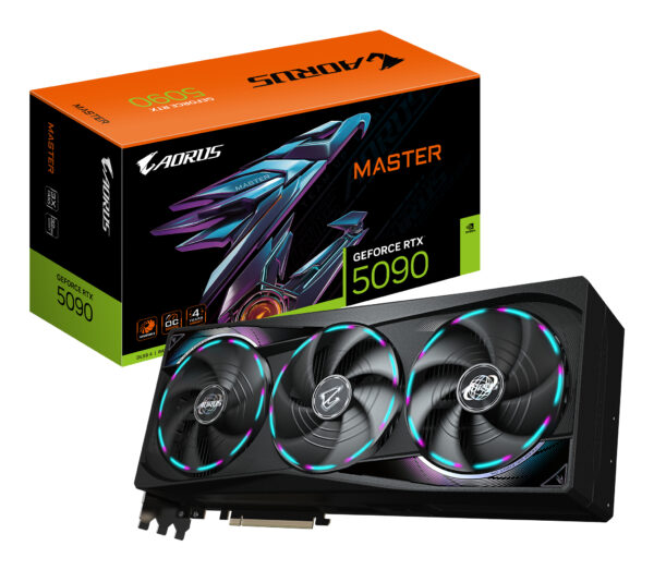 Placa video Aorus GeForce RTX 5090 Master 32G, 32768 MB GDDR7 „GV-N5090AORUS M-32GD”