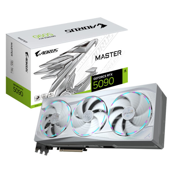Placa video Gigabyte Aorus GeForce RTX 5090 Master Ice 32G, 32768 MB GDDR7 „GV-N5090AORUSM ICE-32GD”