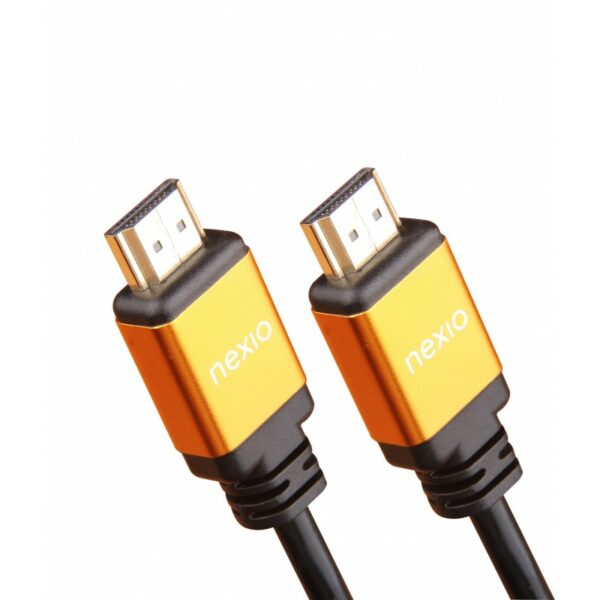 Cablu HDMI, V2.1, tata-tata, 8K@60hz, 1080P, Ultra High Speed Ethernet, carcasa metalica, contacte aurite, 5m, Negru, Nexio „NX-VN-HD50-5M” (timbru verde 0.08 lei)