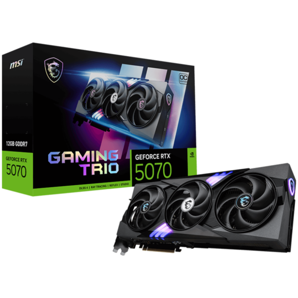 MSI – NVIDIA GeForce RTX 5070 12G GAMING TRIO OC 12GB GDDR7 PCI Express Gen 5 Graphics Card – Black „RTX 5070 12G GAMING TRIO OC”