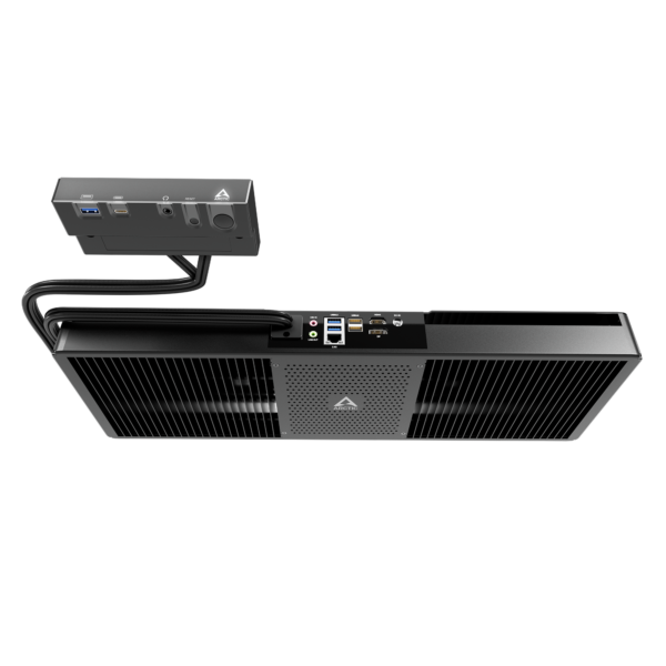 Mini PC Arctic Senza 5700G, prindere sub birou, AMD Ryzen 5 5700G, 32 GB DDR4 3200Mhz, 1 TB SSD M.2, 2500 Mbps, Wi-Fi 6E, Bluetooth 5.3, Windows 11 Home, sursa 119.7 W, USB x 6, HDMI, DisplayPort, audio „ACPCC00002A” – (timbru verde 7 lei)