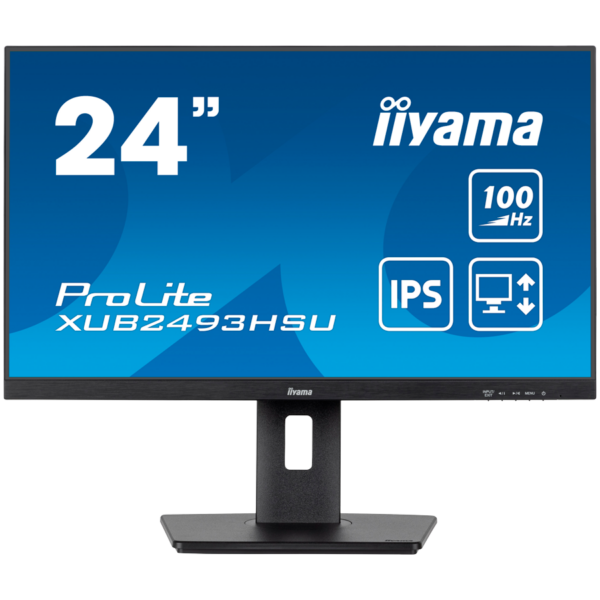 IIYAMA Prolite XUB2493HSU-B7 Business Monitor – 60.5 cm (23.8″), FULL HD (1920×1080), IPS LED, 100Hz, 300 cd/m2, matte / black „XUB2493HSU-B7” (timbru verde 7 lei)