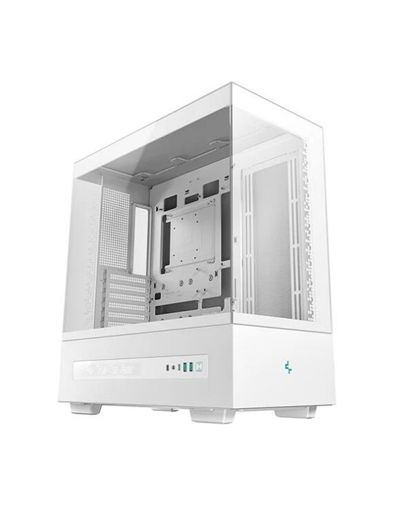 CARCASA DeepCool „CH690 DIGITAL WH”, middle tower, gaming, fara sursa, suporta 10xfan, , PSU shroud, USB Type-C x 1, USB 3.1 gen1 x 2, audio+mic, 8 sloturi expansiune, alb, „R-CH690-WHNNA0D-G-1”