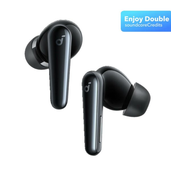 Casti TWS Anker „Soundcore Liberty 5”, tip butoni, utilizare multimedia, Bluetooth 5.4, 6 x mic, durata baterie pana la 48 ore, IP55, ANC 3.0, negru, „A3957G11” (timbru verde 0.08 lei) – 0194644291334