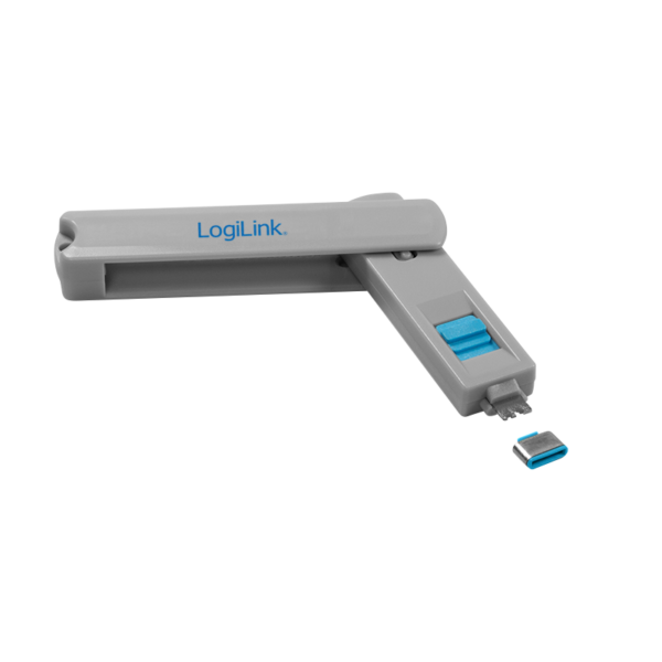 PORT Blocker LOGILINK, USB-C, 1buc. contine 1 cheie + 4 incuietori, „incuietori de USB” „AU0052”