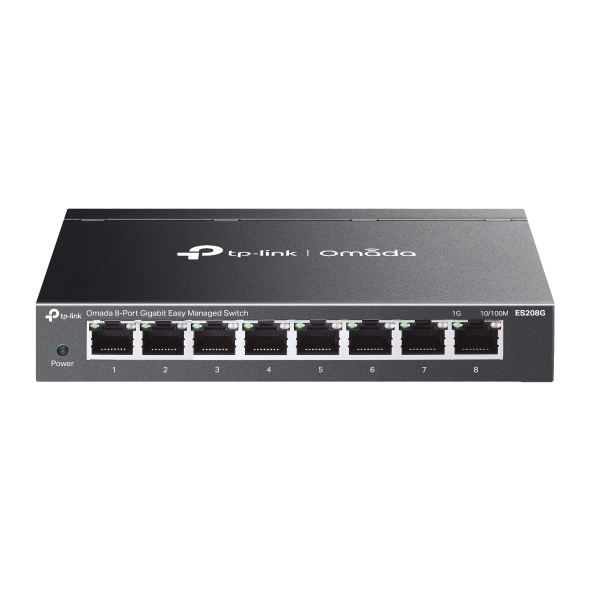 SWITCH TP-Link Easy Managed, 8-Porturi Gigabit RJ-45, metalic „ES208G” (timbru verde 2 lei)