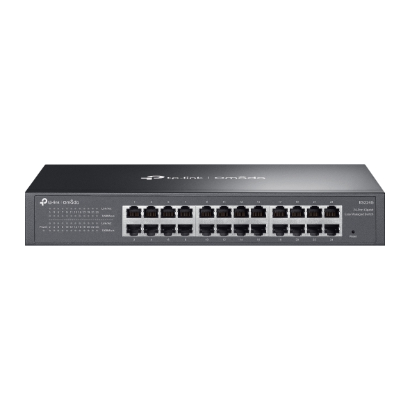 SWITCH TP-Link Easy Managed, 24-Port Gigabit RJ-45, metalic „ES224G” (timbru verde 2 lei)