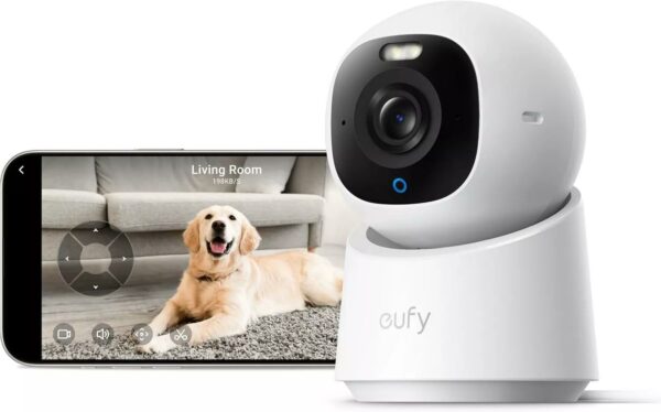 Camera supraveghere video indoor eufy E30 4K UHD, 360, AI, Night Vision Color, Alb „T8417321” (timbru verde 0.8 lei) – 0194644296896