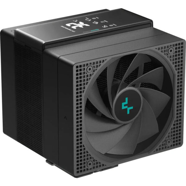 COOLER DeepCool „ASSASSIN IV VC VISION” skt. Intel si AMD, racire cu aer, vent. 1 x 140mm + 1 x 120mm, 500 – 1800 rpm, 7 heatpipes, inaltime 172mm, afisaj digital,”R-ASN4-BKNVMD-G” (timbru verde 0.8 lei)