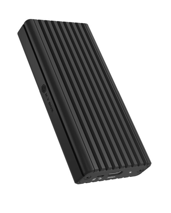 RACK Icy Box SSD, M.2 PCIe (NVMe) 30/42/60/80 mm, thermal pad, toolless cover, write orotection switch, USB 3.2 Gen2x2 Type-C, aluminiu, negru, „IB-1917M-C32a” (timbru verde 0.8 lei)