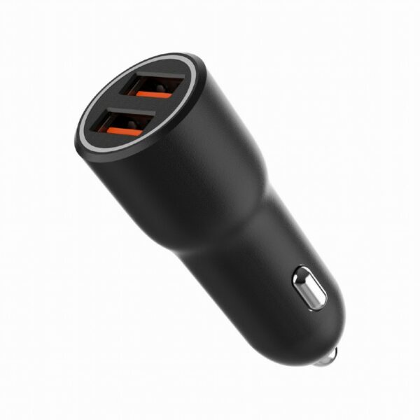 ALIMENTATOR auto GEMBIRD, 2 x USB-A QC3.0 max 18W, pt. bricheta auto, black, „TA-UC-A2QC36-CAR-01” (timbru verde 0.18 lei)