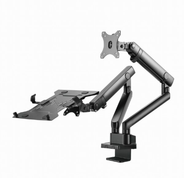 SUPORT de birou Gembird, pt 2 TV/monitor plat, pt notebook, diag. max 17-32 inch, full-motion, max 8 kg, „MA-DA3-02”