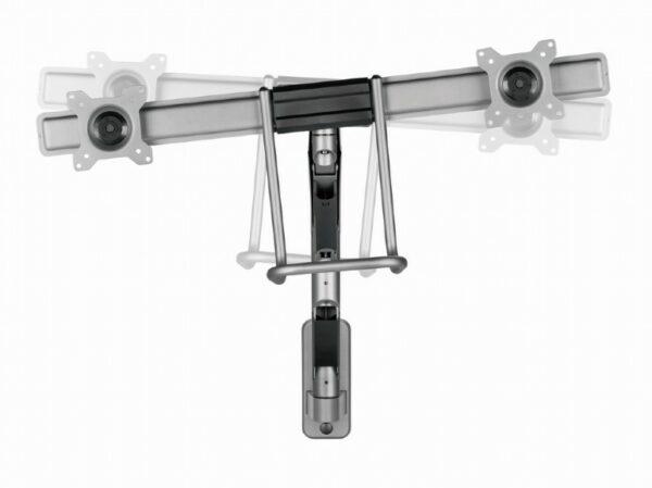 SUPORT de perete GEMBIRD, pt 2 TV/monitor plat, diag. max 17″ – 32″, rotatie, inclinare, pliere, 1 ~ 8 kg, „MA-WA2-02”