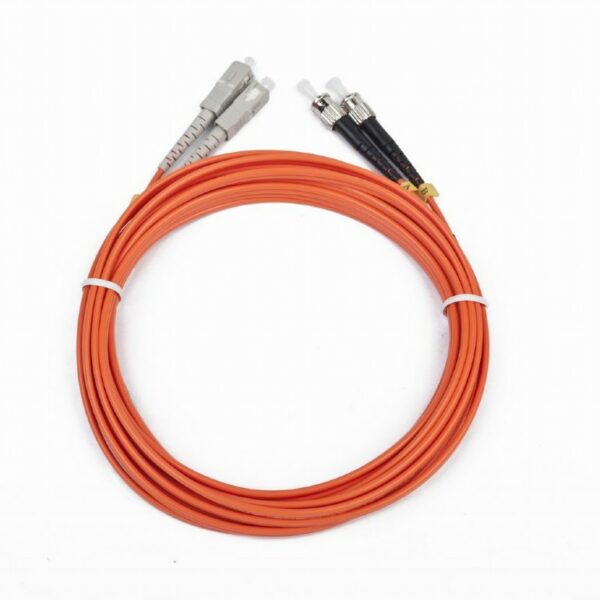 CABLU FIBRA OPTICA duplex multimode, 2m, conectori ST-SC, bulk, „CFO-STSC-OM2-2M”
