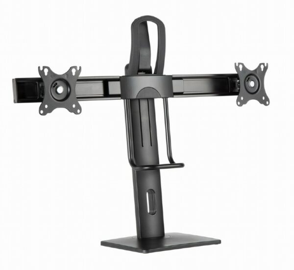 SUPORT de birou Gembird, pt 2 TV/monitor plat, diag. max 17-27 inch, rotatie, inclinare, pivotare, max 6 kg, inaltime 245-400mm, „MS-D2-01”