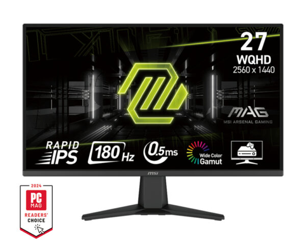 MSI MAG 275QF 27inch Rapid IPS WQHD 180Hz 300cd/m2 0.5ms 2xHDMI DP „MAG 275QF” (timbru verde 7 lei)
